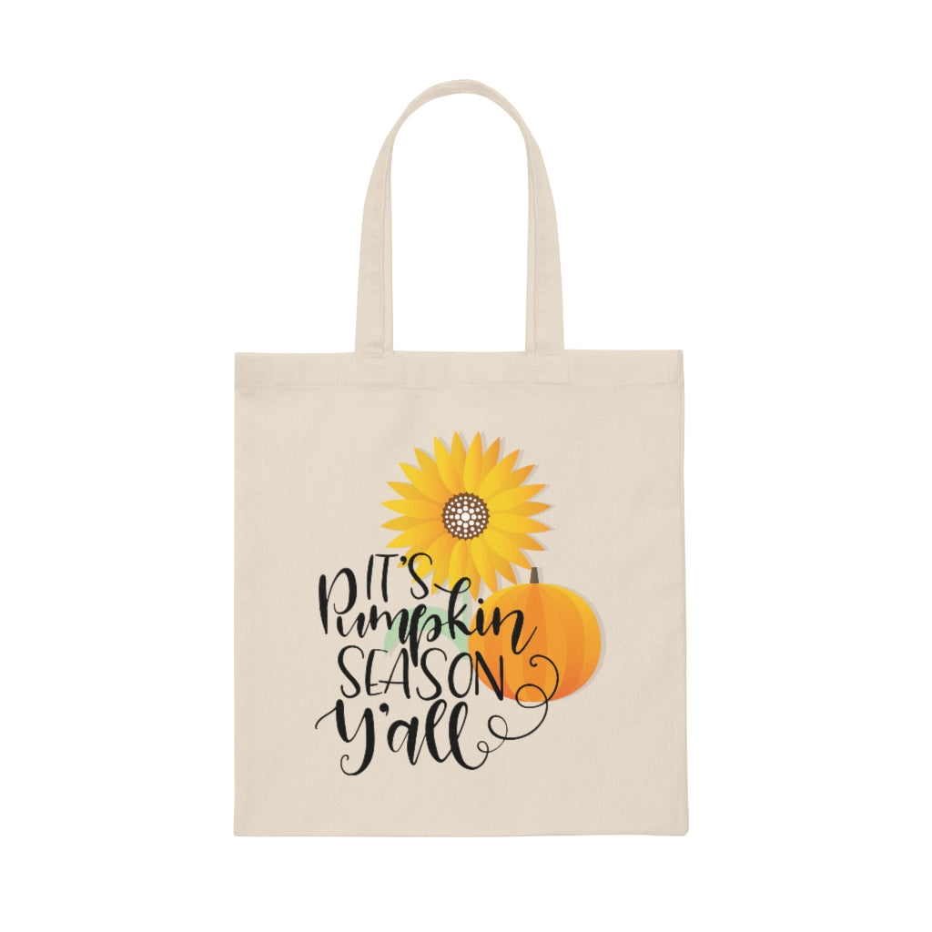 Eco-friendly Canvas Pumpkin Autumn Tote Bag, Festive Design Multi-use Go to Tote Bag for Halloween Parties, Shopping and Grocery
