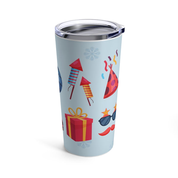 Vacuum Insulated Stainless Steel Tumbler - Leak Proof Water Bottle With Slide Closed Lid And Printed With Cute Christmas Ornament 20oz