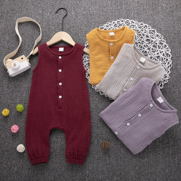 Infant Casual Sleeveless Jumpsuit Newborn Clothes