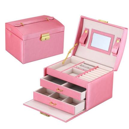 Jewelry Organizer Large Jewelry Box High Capacity Jewelry Casket Makeup Storage