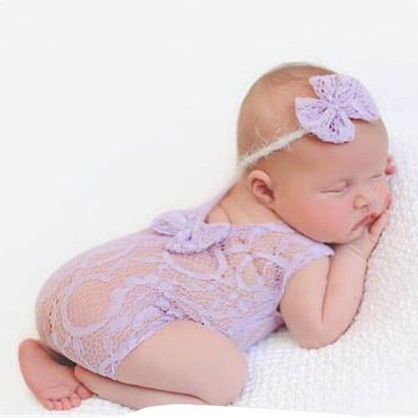 Baby Girls Lace Ruffled Romper Toddler Infant Jumpsuit Cake Smash Outfit