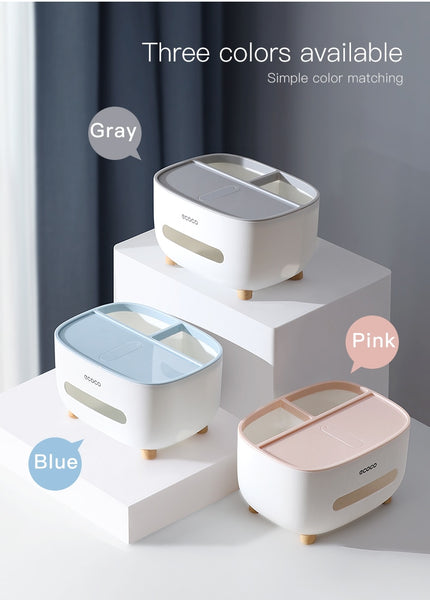 Home Kitchen Desk Tissue Case Plastic Cover ABS Tissue Holder Makeup Cosmetic Storage Box