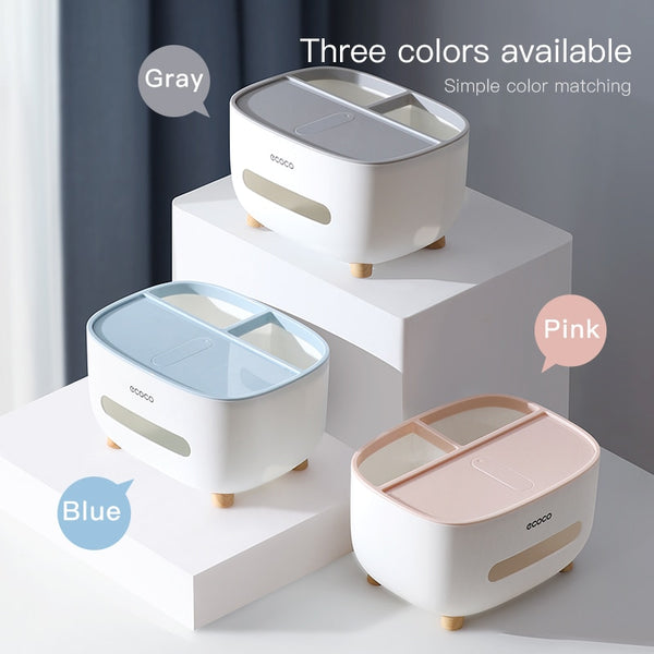Home Kitchen Desk Tissue Case Plastic Cover ABS Tissue Holder Makeup Cosmetic Storage Box