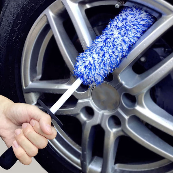 Car Wheel Cleaning Tire Brush Microfiber Car Long Reach Wheel Rim Detailing Brush