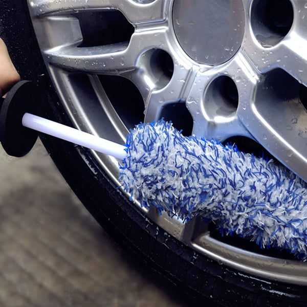 Car Wheel Cleaning Tire Brush Microfiber Car Long Reach Wheel Rim Detailing Brush