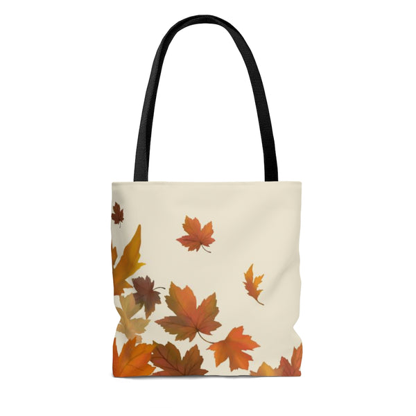 Reusable Tote Bag With Long Sturdy Handles - Autumn Design Grocery Bag With Thanks for Everything You Have Print Ideal for Thanks Giving Day