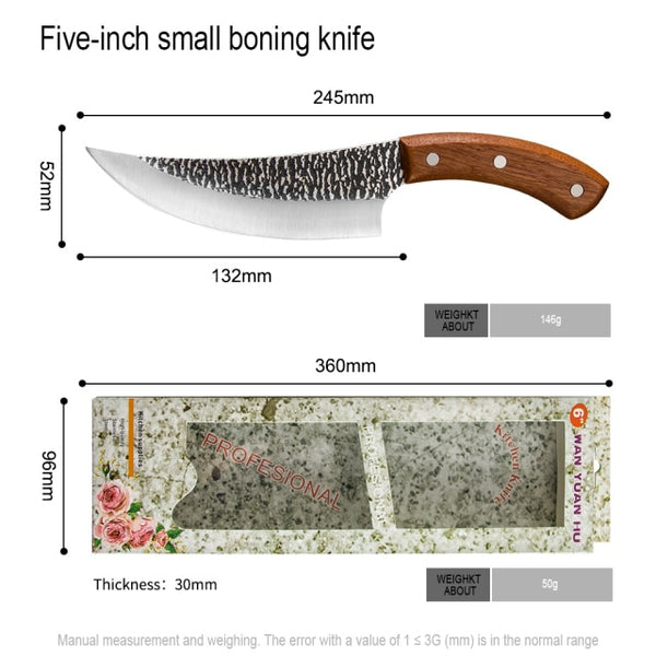 5" 6" 7" inch Forged Sliced Boning Kitchen Knife Full Tang