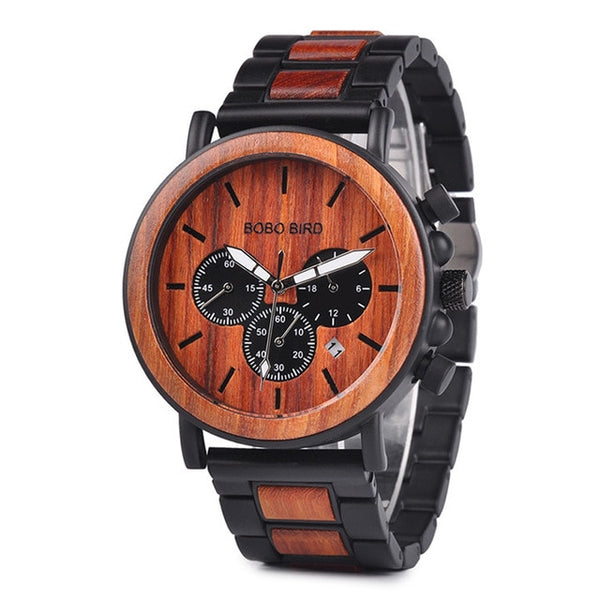 BOBOBIRD  Chronograph Men's Wrist  Watch