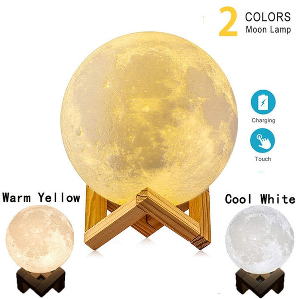 Creative 3D Moon Lamp | 16 Colors