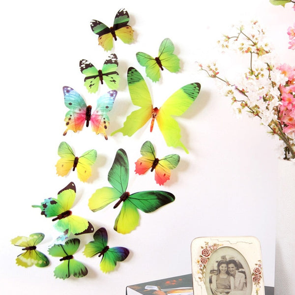 12Pcs Butterfly Wall Sticker Decals