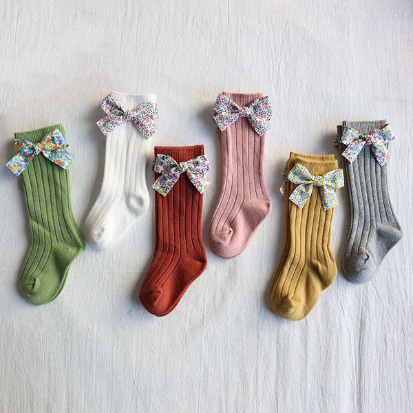Newborn Baby Girls Boys Socks Princess Bow Stockings
