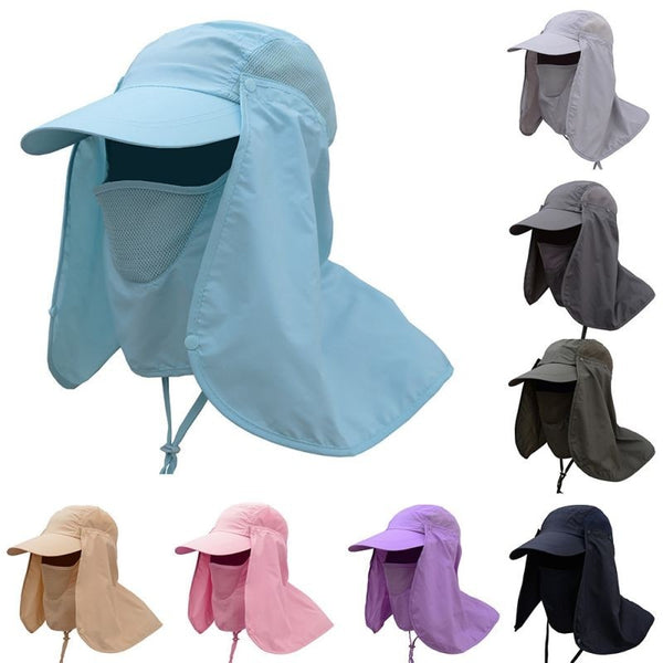 Summer  Protective Chapeu Feminino Neck Cover Ear Flap UV Protection Men Women Sun Hats