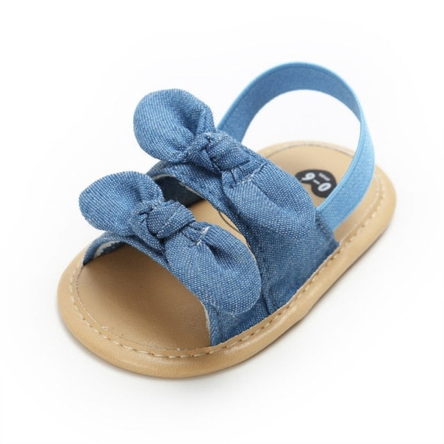 Newborn Kid Baby Girl Bowknot Sandals Summer Casual Crib Baby Shoes First Prewalker Baby Sandals