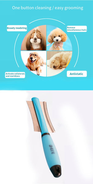Pet Brush Double Sided Arc-shaped Stainless Steel Pets Hair Removal Comb For Dogs Cats