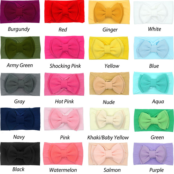 20 Colors Newborn Baby Girl's Headbands 4.5 Inch Hair Bows