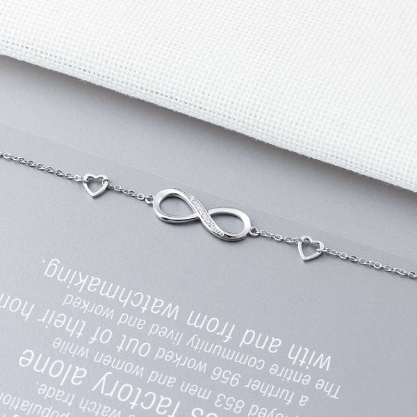 925 Sterling Silver Infinity Bracelets for Women Adjustable Friendship Bracelets & Bangles