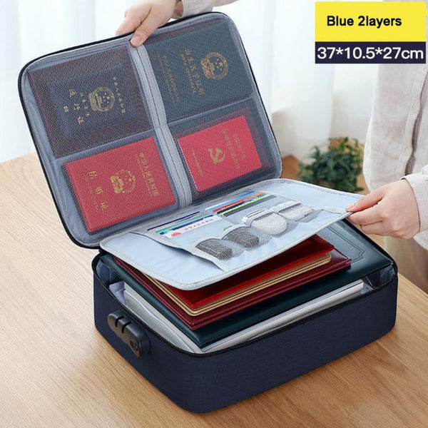 Large Capacity Multi-Layer Document Tickets Storage Bag Certificate File Organizer