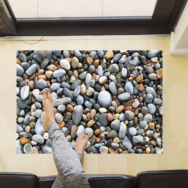 Simulation Cobblestone Floor Stickers Waterproof Wall Stickers Home Decoration