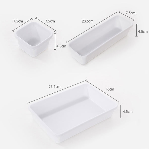 8PCs Home Drawer Organizer Box Storage Trays Box Office Storage Kitchen Bathroom Cupboard