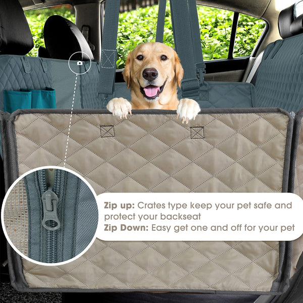 Dog Car Seat Cover 100% Waterproof Pet Dog Travel Mat Mesh