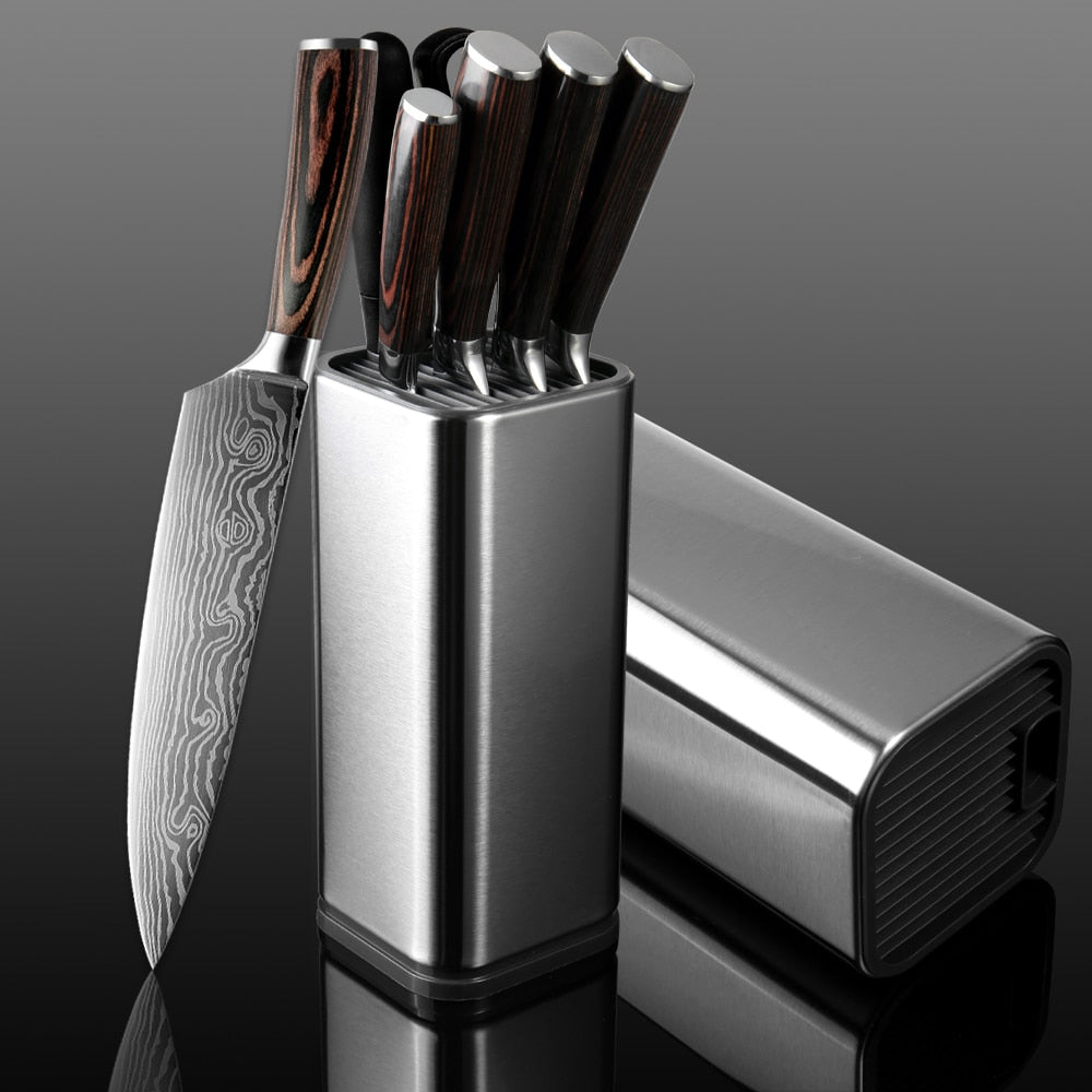 4-8PCS Set Stainless Steel Knife Holder